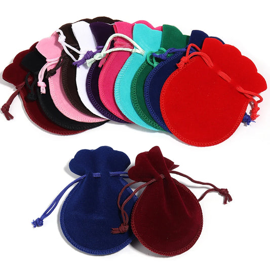 10pcs/lot Velvet Drawstring Gifts Bags Gourd-Shaped Jewelry Storage Pouches Party Portable Present Drawable Packing Bags